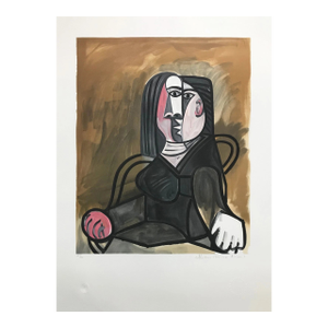 "Femme Assise Dans Un Fateuil" 1980s Pablo Picasso Estate Lithograph