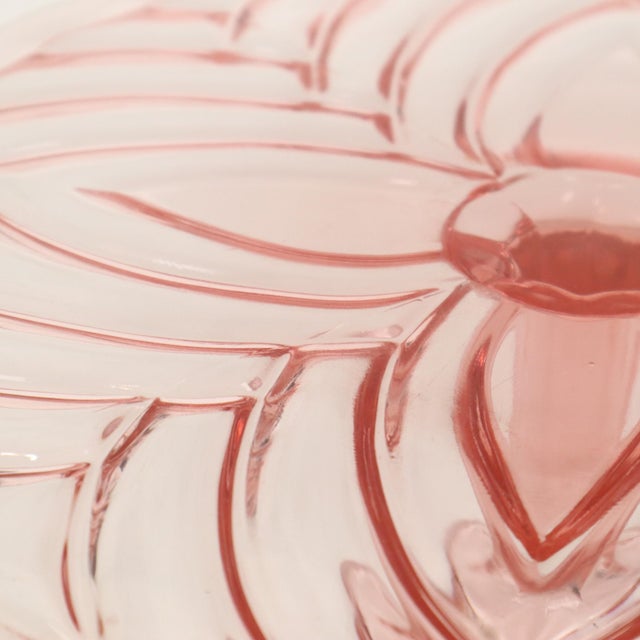 Art Deco Pink Cake Plate from Val Saint Lambert, 1930s For Sale - Image 9 of 15