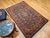 Vintage Kashan Area Rug, Handwoven Floral Pattern, Navy & Brick Red, 4’ X 6’ For Sale - Image 11 of 12
