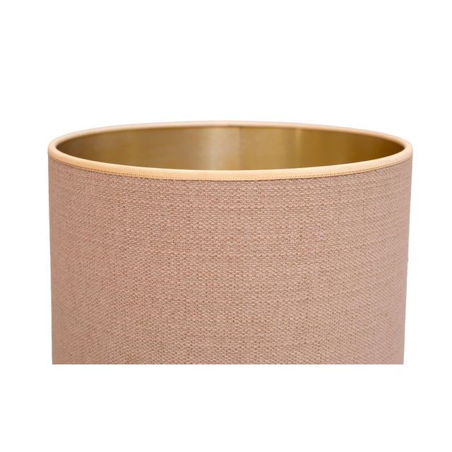 Metal Antique Empire Brass Column Table Lamps, 1950s, Set of 2 For Sale - Image 7 of 9