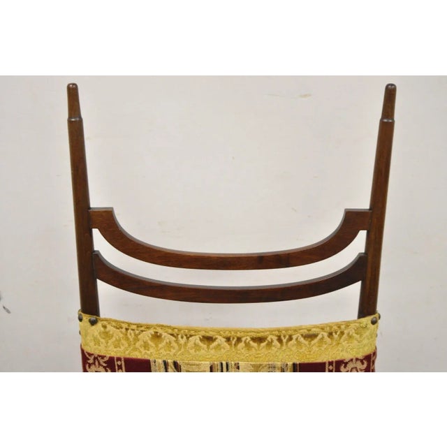 Antique Mahogany Art Nouveau Tall Finial Parlor Chair After j.s. Henry For Sale - Image 4 of 13