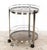 Mid 20th Century European Nickeled Steel Round Tinted Glass Bar Cart For Sale - Image 9 of 9