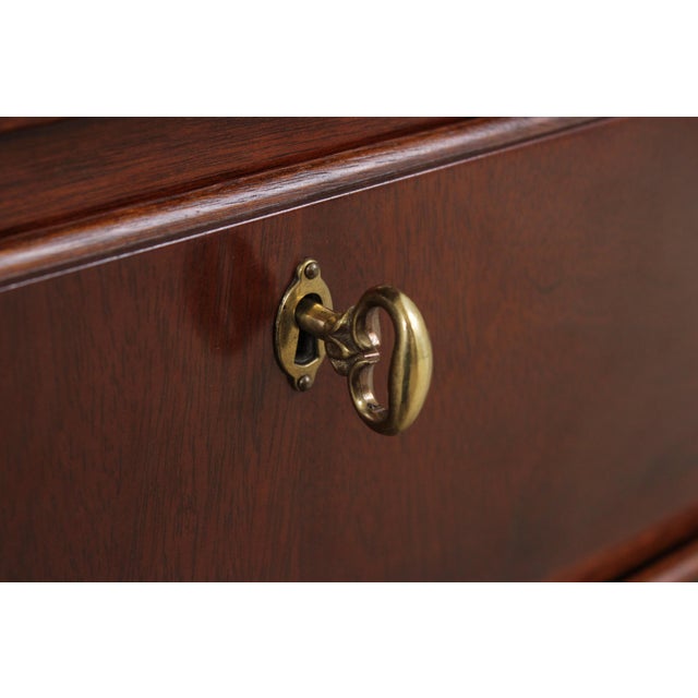 Ethan Allen Mahogany Breakfront China Cabinet For Sale - Image 13 of 18