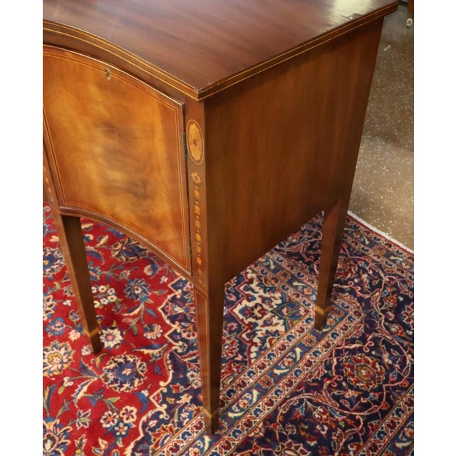 1980s Kittinger Federal Hepplewhite Style Mahogany Inlaid Server Buffet Sideboard For Sale In New York - Image 6 of 13