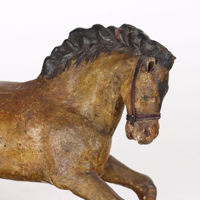 Vintage Horse in Papier-Mâché For Sale - Image 3 of 9