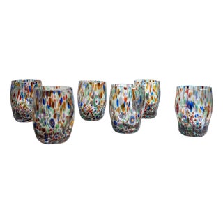 Italian Glasses by Mariana Iskra for Ribes Studio, Set of 6 For Sale