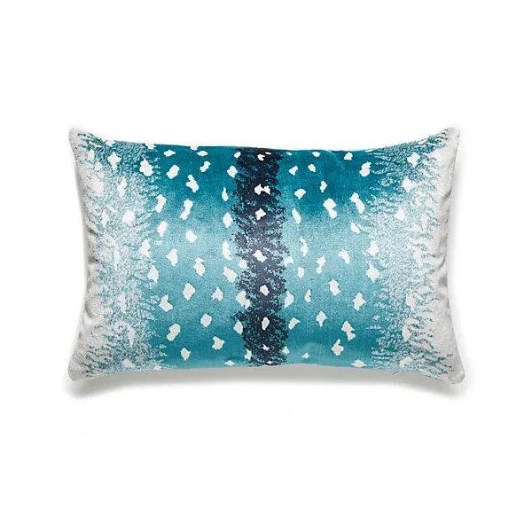 Contemporary The House of Scalamandré Antelope Lumbar Pillow, Peacock For Sale - Image 3 of 3
