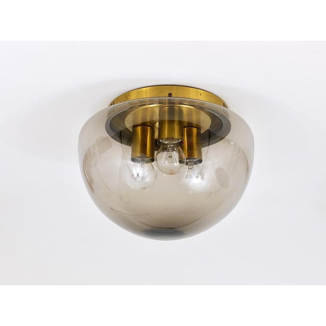 Mid-Century Modern Mid-Century Glass Globe Flushmount from Peill & Putzler, Germany, 1970s For Sale - Image 3 of 14