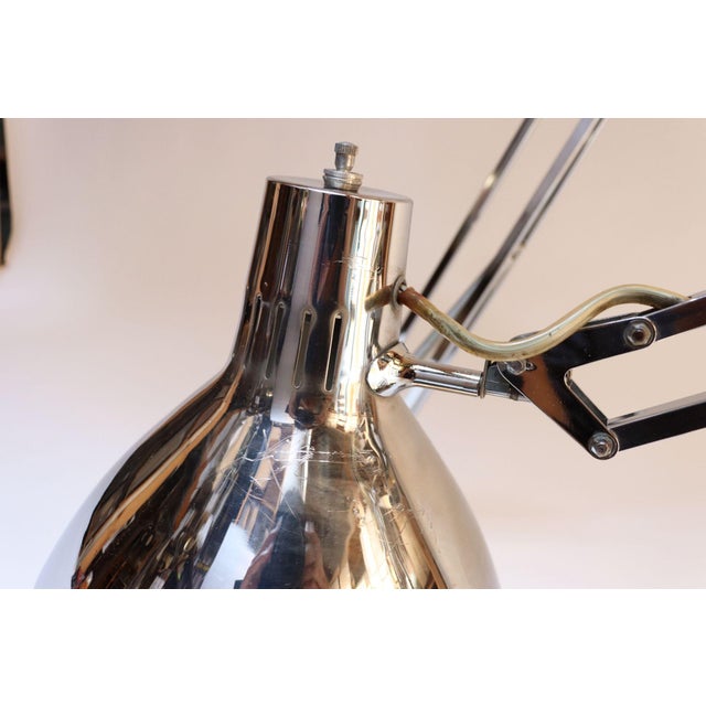 Pair of Vintage Articulating Chrome Desk/Task Lamps by Jac Jacobsen for Luxo For Sale - Image 9 of 12