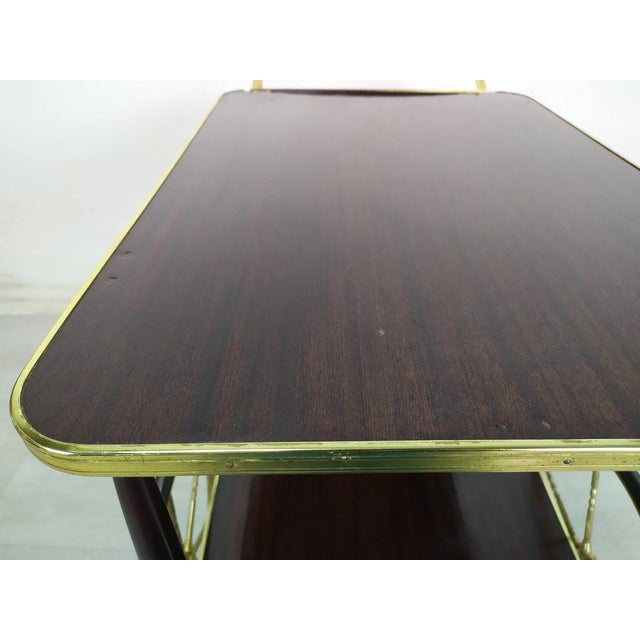 Vintage Brass Service Trolley, 1950s For Sale - Image 12 of 18