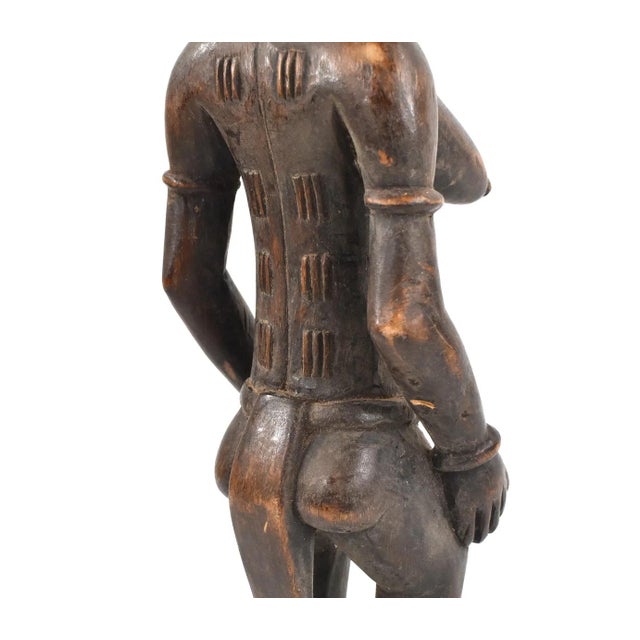 Wood Early 20th Century Senufo Bowl Bearer Figure Côte d'Ivoire For Sale - Image 7 of 8