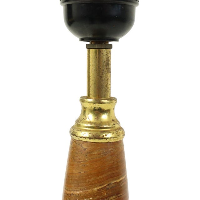 Vintage Table Lamp in Onyx, Marble and Brass, 1960s For Sale - Image 4 of 13