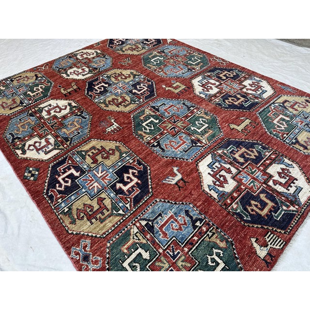 Textile 7.10x9.9 Ersari Turkmen Design Carpet For Sale - Image 7 of 11