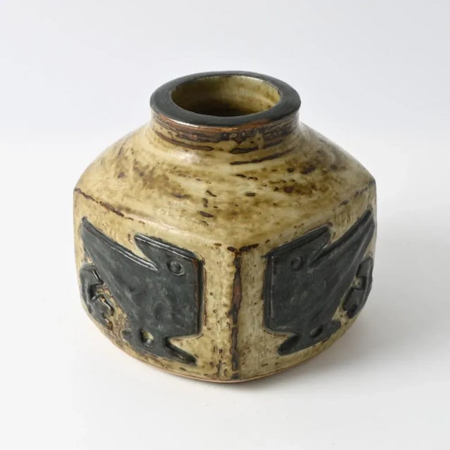 Ceramic Danish Stoneware Vase by Jorgen Mogensen for Royal Copenhagen, 1960s For Sale - Image 7 of 9