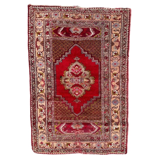 Antique Turkish Rug, 1890s For Sale