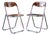 Mid-Century Modello Depositato Folding Chairs, Italy, 1970s, Set of 2 For Sale