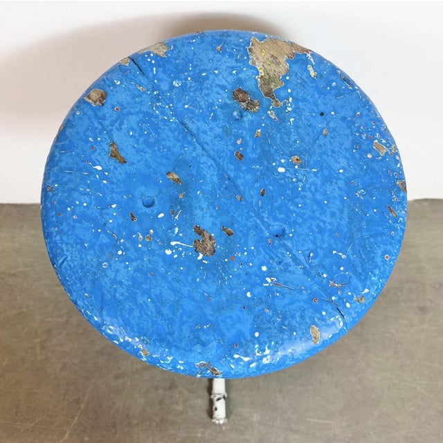 Industrial Grey Workshop Stool, 1960s For Sale - Image 12 of 18