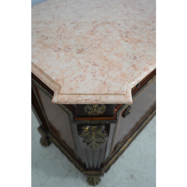 Brown French Louis XVI Style Bronze Mounted Commode For Sale - Image 8 of 18