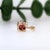 2.2ct Red Garnet Solitaire Pendant in Solid 14K Yellow Gold Round 8mm For Sale In Columbus - Image 6 of 8