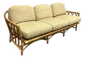McGuire Furniture Cathedral Three Seater Sofa, Vintage