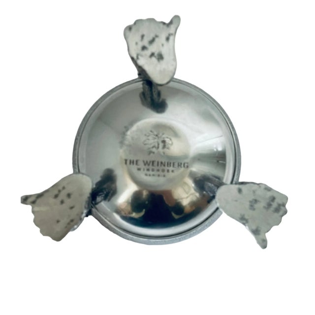 Cheetah Pedestal Enameled Metal Bowl Snack Appetizer Bowl. The Weinberg Windhoek, Nambibia For Sale In San Francisco - Image 6 of 7