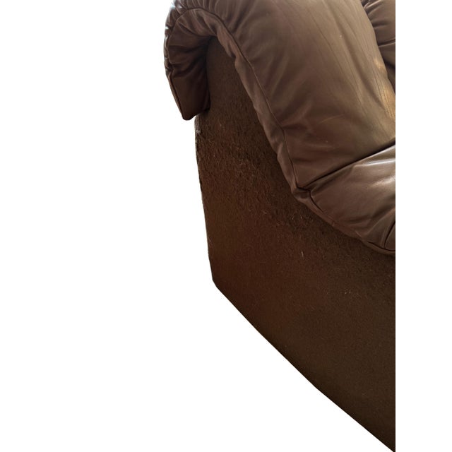 Vintage Modular Brown Leather Snake Sofa Ds600 Attributed to Elenora Peduzzi for De Sede, 1970s For Sale In New York - Image 6 of 10