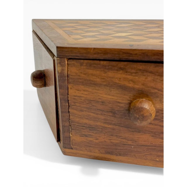 Vintage Folk Art Inlaid Spice Box – Mid 20th Century Cabin / Outsider Art For Sale - Image 12 of 14