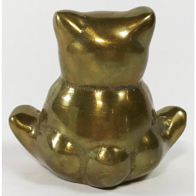 Figurative Seated Brass Panda Figure* For Sale - Image 3 of 3
