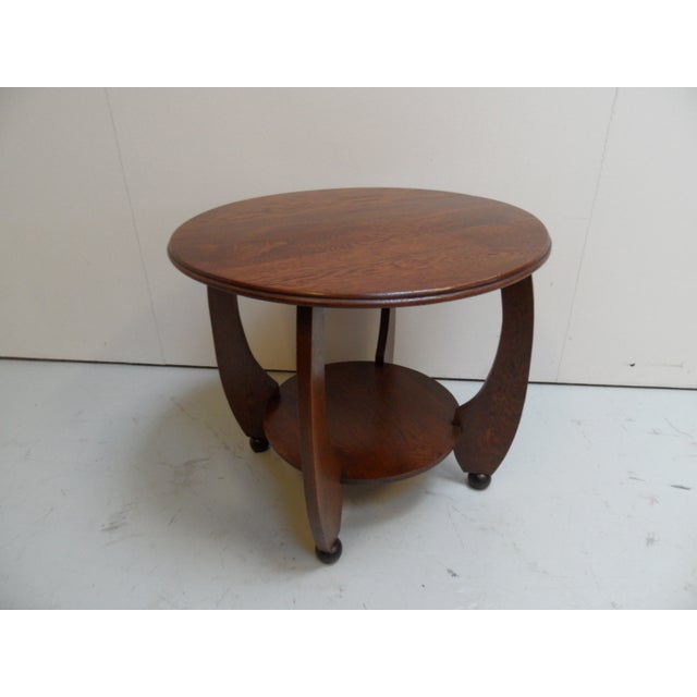 Amsterdam School Oak Coffee Table, 1890s For Sale - Image 10 of 10