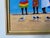 Blue Vintage Florence Zevich Folk Art African Coastal Scene Oil on Board Painting, Signed and Framed For Sale - Image 8 of 11