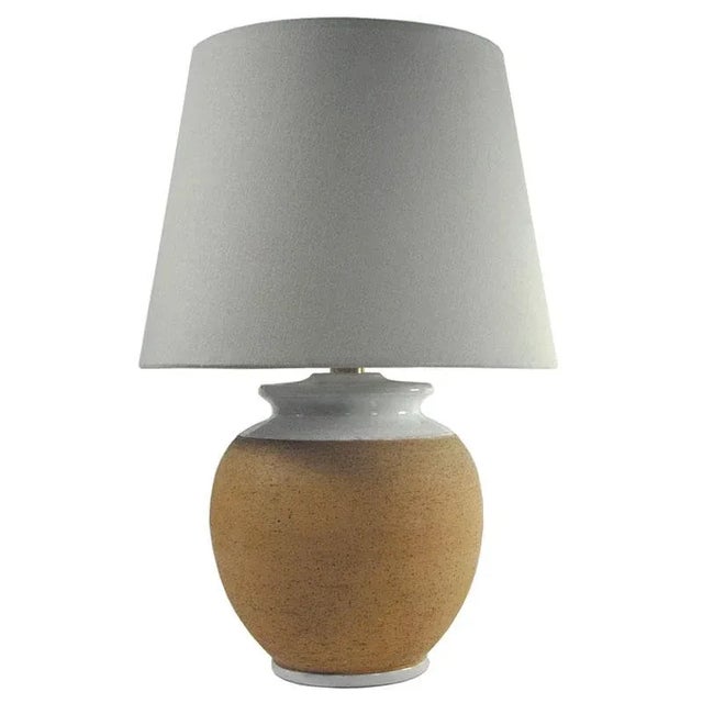 Beige Italian Ceramic Table Lamp from Da Vinci, 1980s For Sale - Image 8 of 8