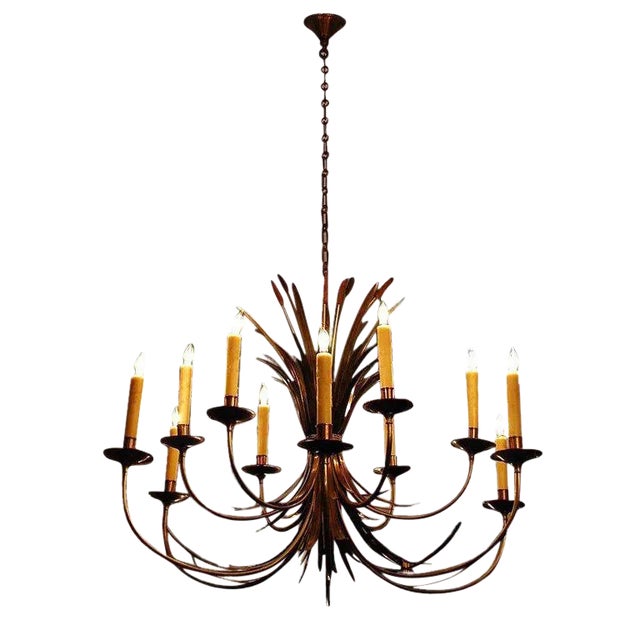 1960s Maison Charles Large French Chandelier For Sale
