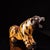 Mid 20th Century Vintage Cloisonne Enamel Tiger Figure – 12.2" Gilt Striped Beast Sculpture For Sale - Image 5 of 10
