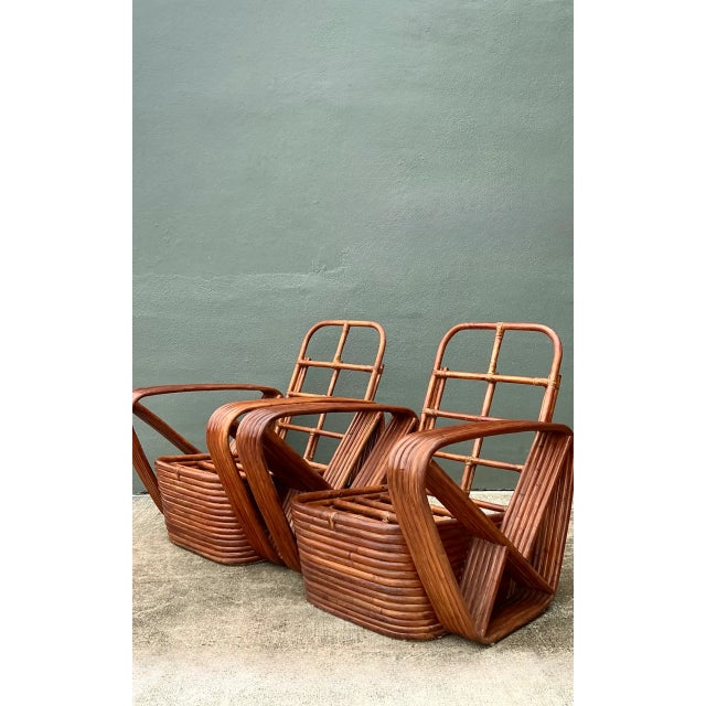 Vintage Paul Frankl Six Strand Rattan Lounge Chairs - A Pair For Sale - Image 11 of 11