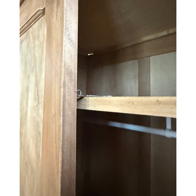 Parisian Art Deco Wardrobe with Hanging Space, 1940s For Sale - Image 13 of 14