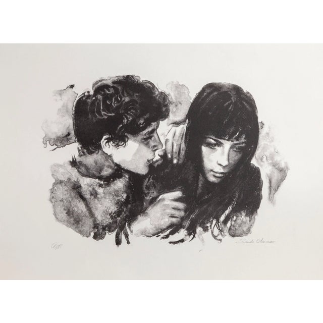 Young Love, Sandu Liberman Lithograph, Signed and Numbered in Pencil For Sale