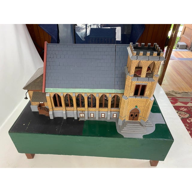 Wood Vintage Exact Replica Wood Model-Of Old Schenectady Church For Sale - Image 7 of 10