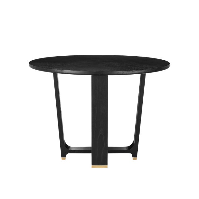 Currey & Company Blake Black Dining Table For Sale In Atlanta - Image 6 of 6