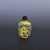 This is a finely crafted antique cloisonné enamel snuff bottle, featuring a vibrant yellow ground decorated with a...