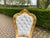 1970s Italian Baroque Gold Marble Leather Dining Set-5 Pc For Sale - Image 9 of 18