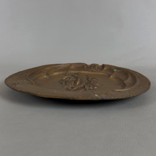 Antique Wall Plate Medallion in Bronze in the style of Canto V of Dante's Inferno, 1920s For Sale - Image 3 of 10
