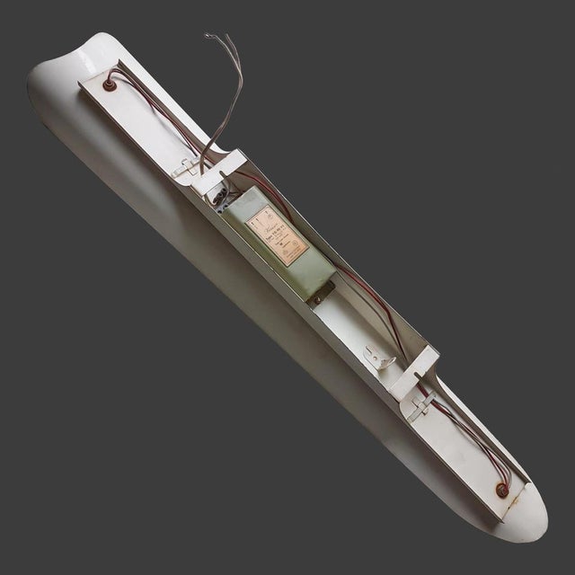 Gold Mid-Century Wall Light from an Movie Theater by Kaiser Leuchten, Fluorescent Lighting, Metal, Germany, 1950s For Sale - Image 8 of 10