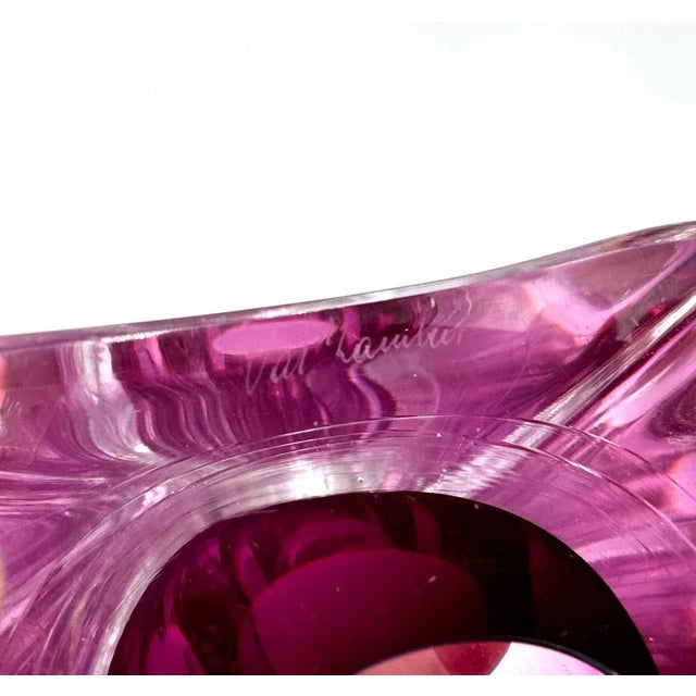 Vintage Table Lamp in Purple from Val Saint Lambert For Sale - Image 5 of 9