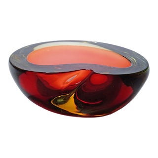 Vintage Art Glass Bowl by Seguso Murano 1950s For Sale