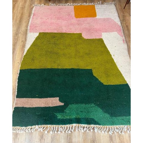 Textile Vintage Moroccan Rug in Pure Wool For Sale - Image 7 of 7