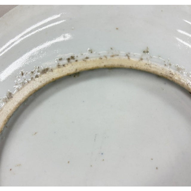 Antique 19th Century Chinese Nanking Export Porcelain Plate & Stand For Sale - Image 9 of 13