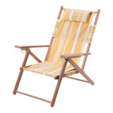 Image of Tommy Outdoor Chair - Vintage Yellow Stripe For Sale
