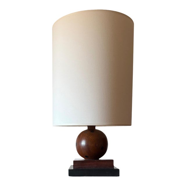 1930s Art Deco Wood Table Lamp For Sale