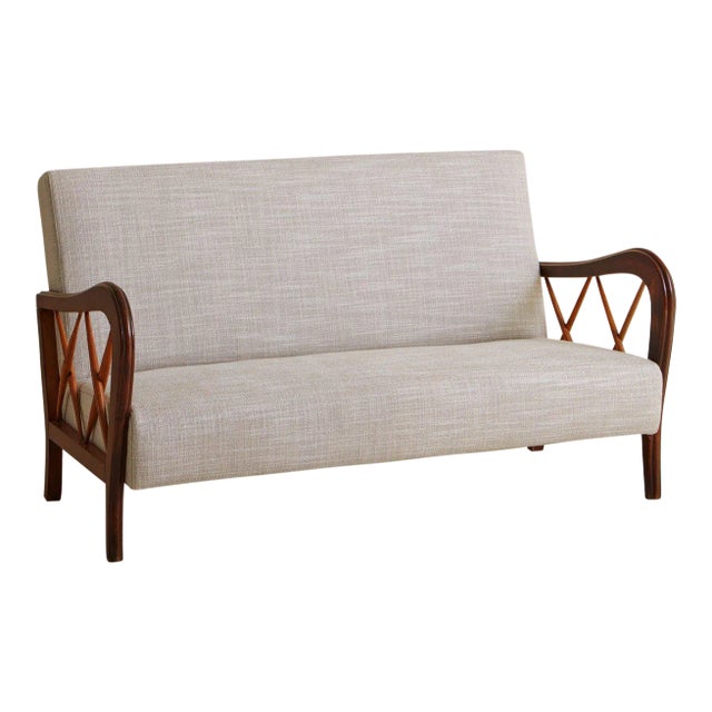 Maple Settee in the Style of Paolo Buffa, Italy 20th Century For Sale