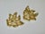 Modern 1980s Givenchy Large Polished Gold Carved Poinsettia Earrings - 2 Pieces For Sale - Image 3 of 5